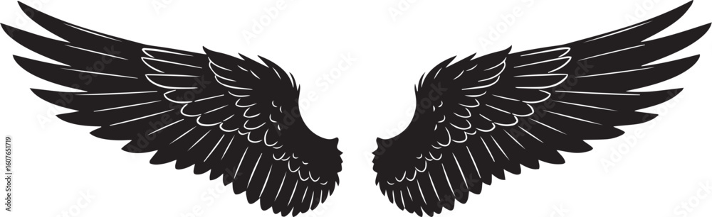 Obraz premium vector illustration of wings