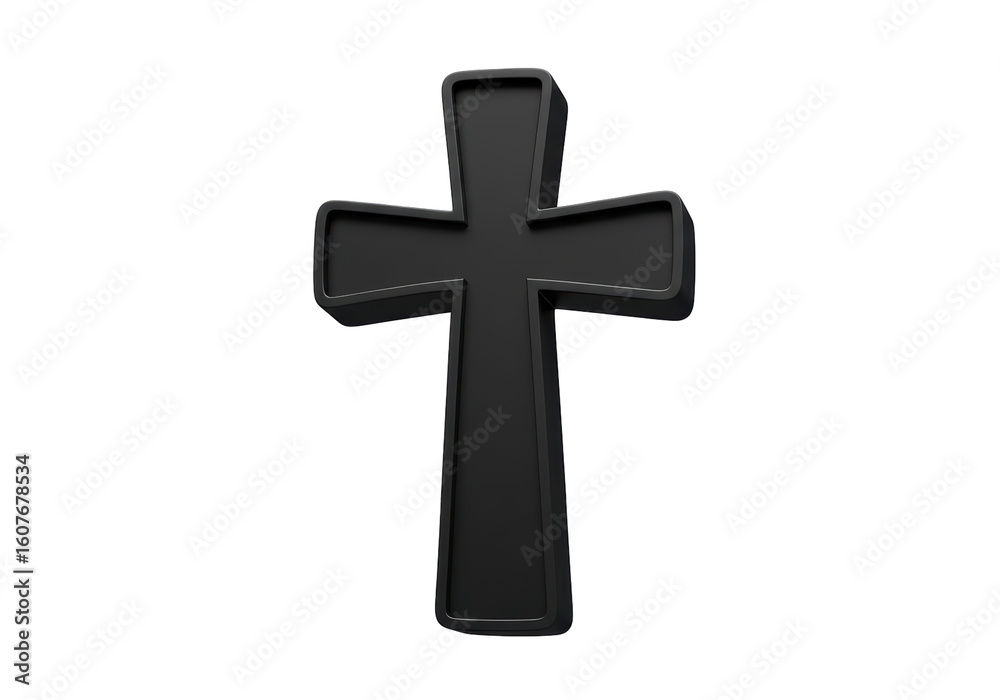 Isolated Simple Black Christian Cross Isolated Simple Black Christian Cross