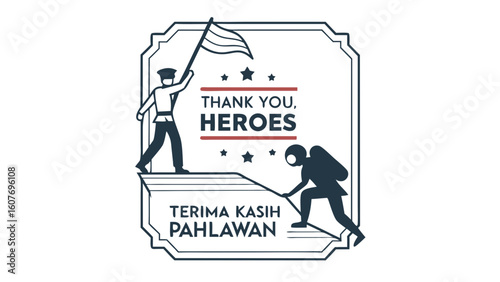 Honoring Heroes: Vector Illustration of Gratitude