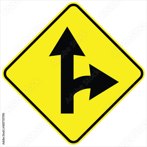 Yellow Right Up Arrow Road Sign Isloated On White Background Free Download Yellow Right Up Arrow Road Sign Isloated On White Background - GFXLoad
