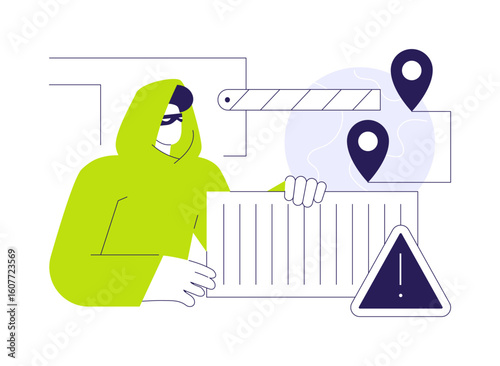 Smuggling abstract concept vector illustration.