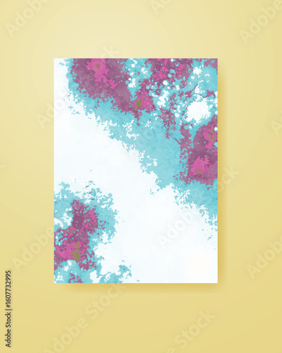 CARD WITH WATERCOLOR BACKGROUND