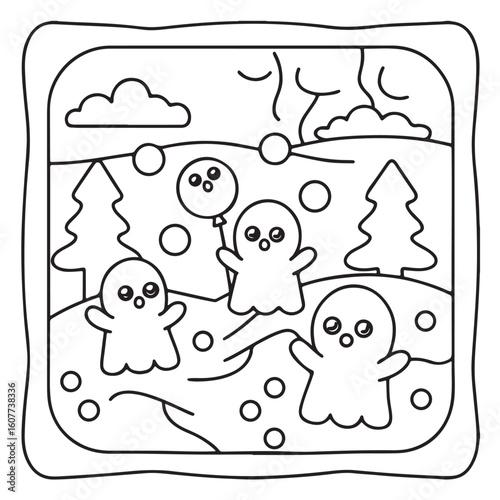 Halloween Bold and Easy Coloring Pages for Kids – Fun and Simple Spooky Designs for Children to Color