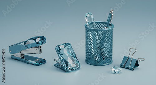 paper clips in a glass