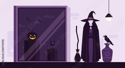 Enchanting Still Life Featuring Halloween Accoutrements And Mystical Symbolism