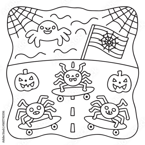 Halloween Bold and Easy Coloring Pages for Kids – Fun and Simple Spooky Designs for Children to Color