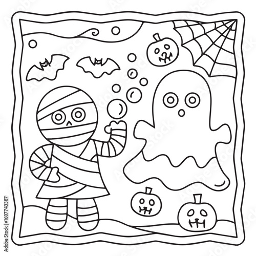 Halloween Bold and Easy Coloring Pages for Kids – Fun and Simple Spooky Designs for Children to Color