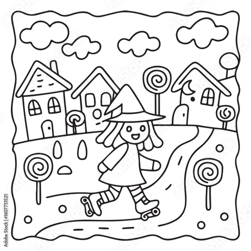 Halloween Bold and Easy Coloring Pages for Kids: Fun and Spooky Halloween Illustrations with Pumpkins, Ghosts, Bats, Witches, and More for Toddlers and Children
