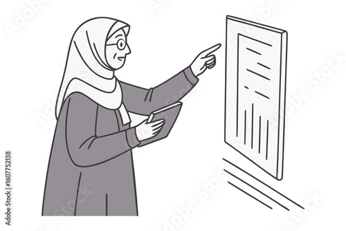 A muslim imam delivers a passionate sermon from a wooden podium with a microphone and gesturing hand