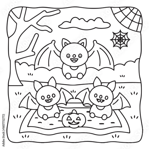 Halloween Bold and Easy Coloring Pages for Kids: Fun and Spooky Halloween Illustrations with Pumpkins, Ghosts, Bats, Witches, and More for Toddlers and Children