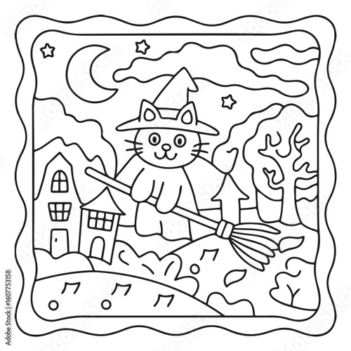 Halloween Bold and Easy Coloring Pages for Kids: Fun and Spooky Halloween Illustrations with Pumpkins, Ghosts, Bats, Witches, and More for Toddlers and Children