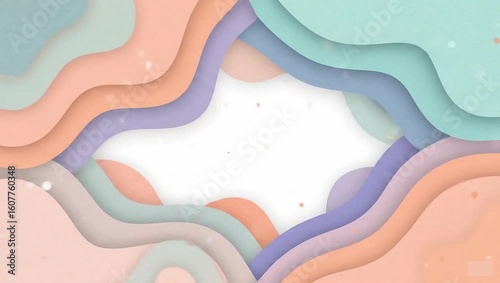 Minimal liquid motion animation of colored abstract shapes flow and morph, calming rhythm background