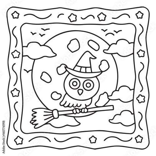 "Halloween Bold and Easy Coloring Pages – Cute and Spooky Pumpkins, Ghosts, Witches, Cats & More | Simple Line Art for Fun Coloring"