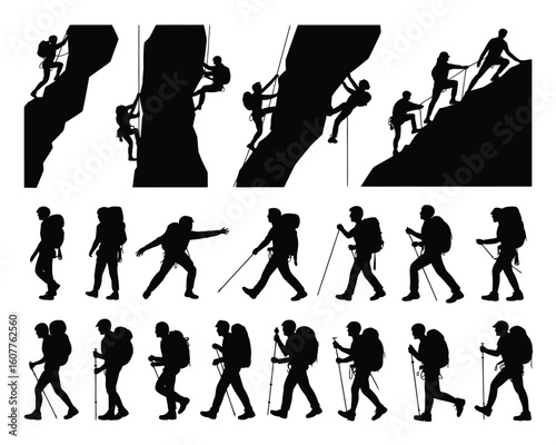 Minimalist Outdoor Activity Silhouette Art
