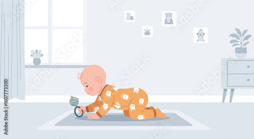 Little Explorer: Baby's First Adventure with Toys In Nursery Room