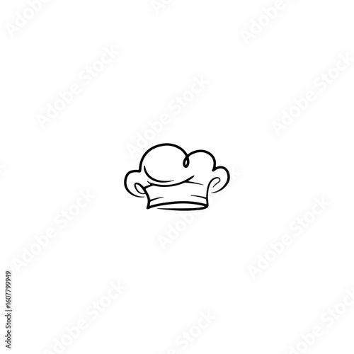 Chef hat icon flat vector design.