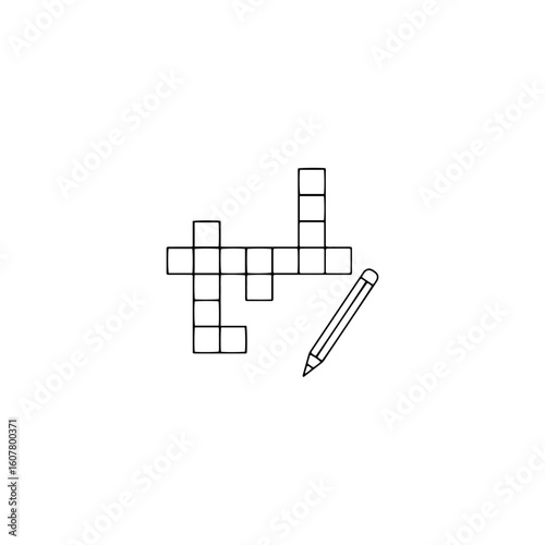 Crossword icon flat vector design.