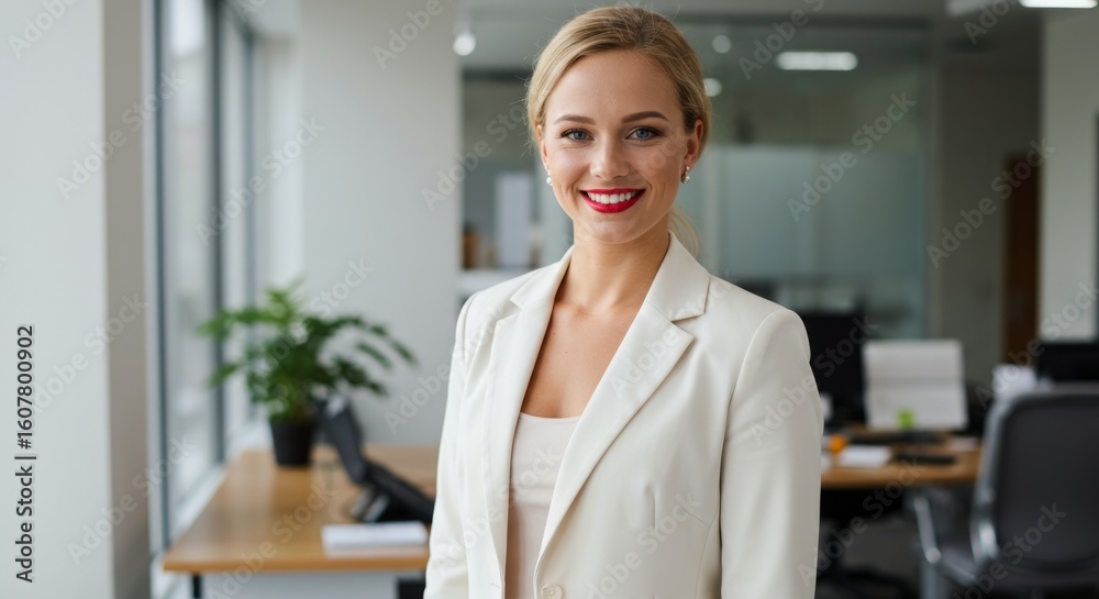 Fototapeta premium Confident Businesswoman Portrait Professional Woman in Modern Office Setting