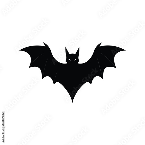 Wallpaper Mural Flying Bat Silhouette Vector on White Background Torontodigital.ca