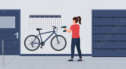 Organizing The Garage For Bicycle Storage And Home Improvement Projects