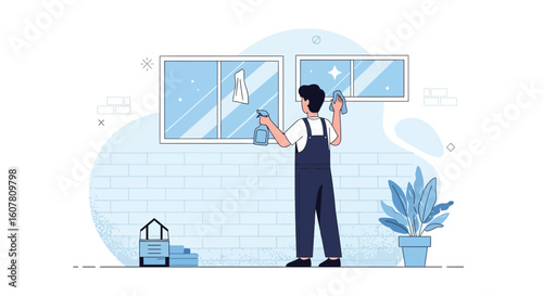 Professional Window Cleaner Service Delivering Sparkling Surfaces At Home