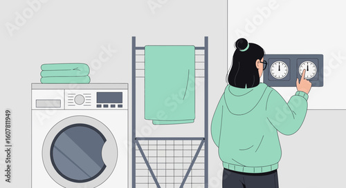Setting Laundry Timers For Efficient Housekeeping Management With A Machine