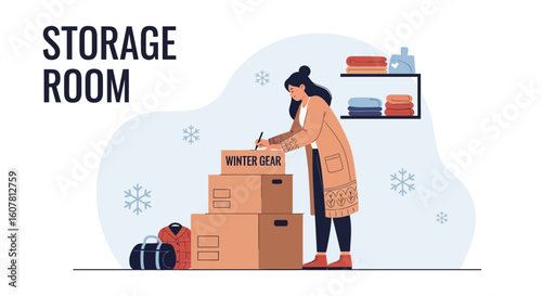 Preparing Winter Gear Storage Organizing Clothes And Seasonal Items For Future