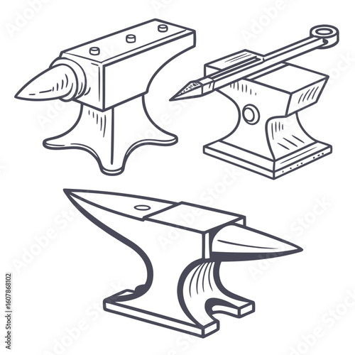Creative Anvil Vector Illustration | Clean and Industrial Design for Blacksmithing, Metal Forging, and Workshop Tool 
