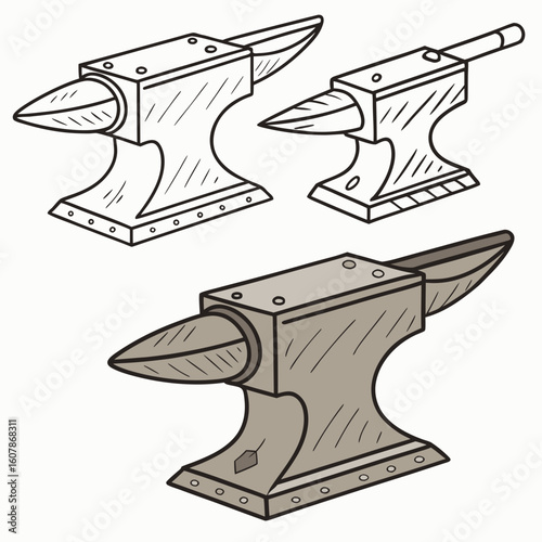 Creative Anvil Vector Illustration | Clean and Industrial Design for Blacksmithing, Metal Forging, and Workshop Tool 