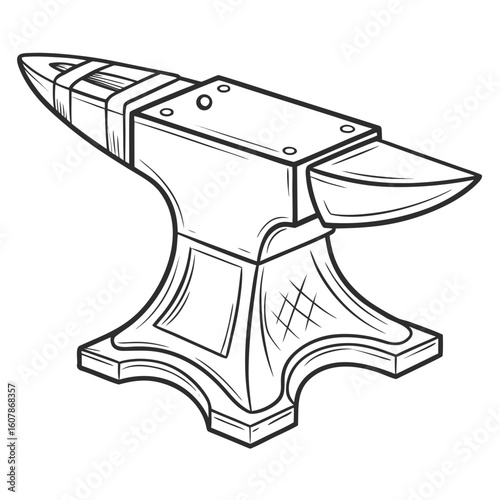 Creative Anvil Vector Illustration | Clean and Industrial Design for Blacksmithing, Metal Forging, and Workshop Tool 