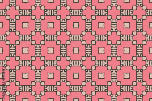 Seamless Wallpaper Background Design Luxury Perspective Fabric Visual Shape Endless Digital Fashion Graphic Interior Texture Textile Art Cloth Geometric Decoration Symmetric Template Tile Pattern.