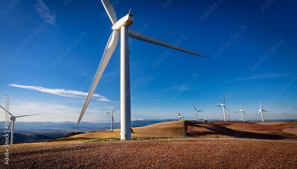 Fototapeta premium eolienne energie durable ciel bleu