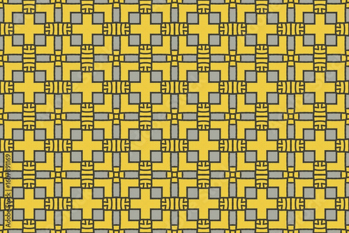 Seamless Template Tile Textile Art Interior Decoration Visual Endless Design Texture Luxury Digital Symmetric Perspective Cloth Fabric Wallpaper Geometric Graphic Fashion Background Shape Pattern.