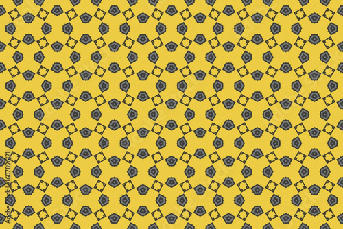 Seamless Fashion Digital Textile Art Cloth Template Tile Decoration Design Shape Luxury Interior Geometric Fabric Texture Wallpaper Endless Visual Background Perspective Graphic Symmetric Pattern.