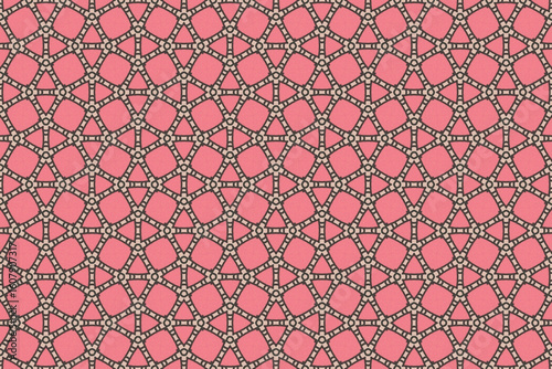 Seamless Fashion Digital Textile Art Cloth Template Tile Decoration Design Shape Luxury Interior Geometric Fabric Texture Wallpaper Endless Visual Background Perspective Graphic Symmetric Pattern.