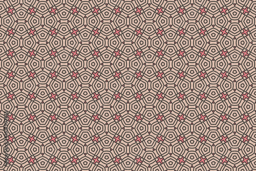 Seamless Fashion Digital Textile Art Cloth Template Tile Decoration Design Shape Luxury Interior Geometric Fabric Texture Wallpaper Endless Visual Background Perspective Graphic Symmetric Pattern.