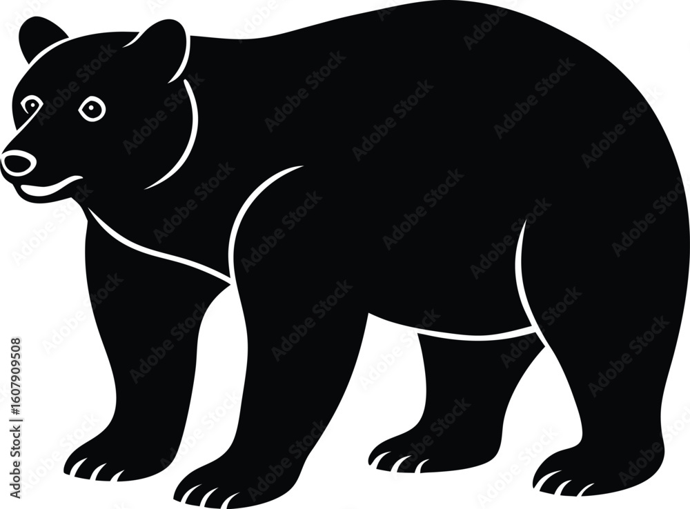 Obraz premium black bear silhouette