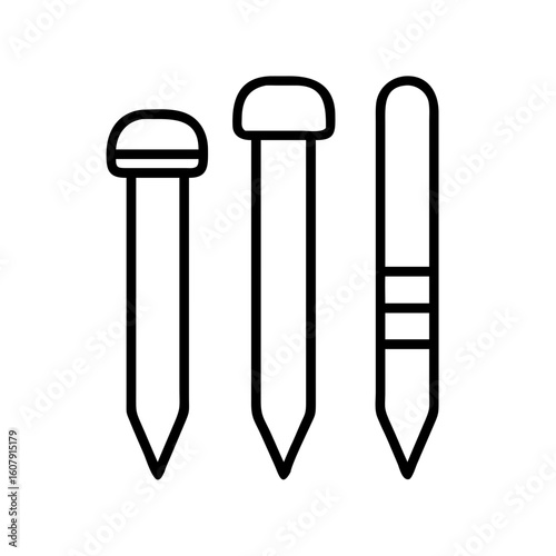 Nail art supplies tools set vector, manicure pedicure equipment, nail care and design element
