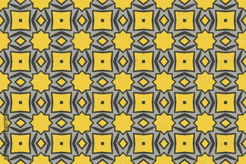 Seamless Fashion Digital Textile Art Cloth Template Tile Decoration Design Shape Luxury Interior Geometric Fabric Texture Wallpaper Endless Visual Background Perspective Graphic Symmetric Pattern.