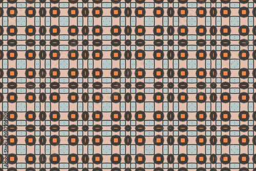Seamless Fashion Digital Textile Art Cloth Template Tile Decoration Design Shape Luxury Interior Geometric Fabric Texture Wallpaper Endless Visual Background Perspective Graphic Symmetric Pattern.
