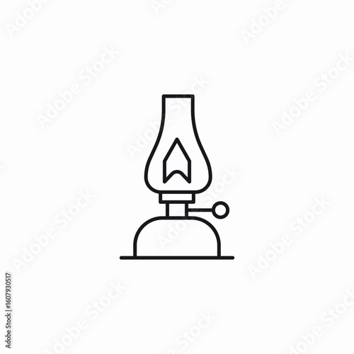 kerosene lamp icon sign vector