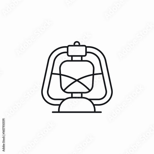 kerosene lamp light icon sign vector