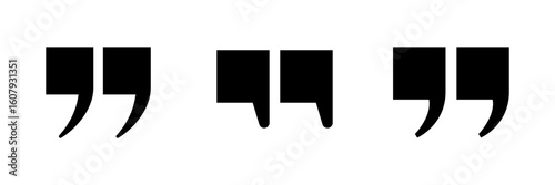 Quotation Marks Signs Vector on Black Colour