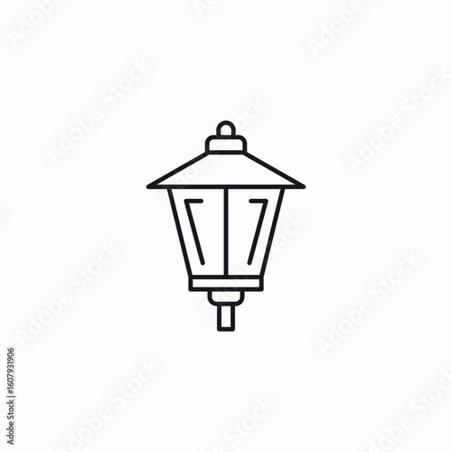 outdoor floor light icon sign vector