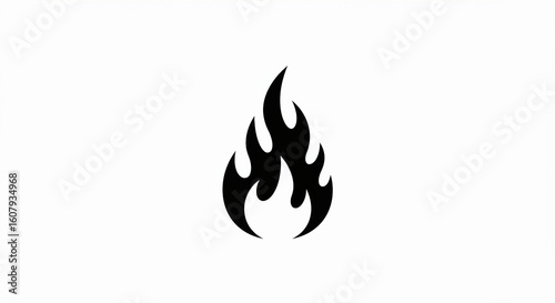 Abstract Vector Graphic of a Stylized Flame.
