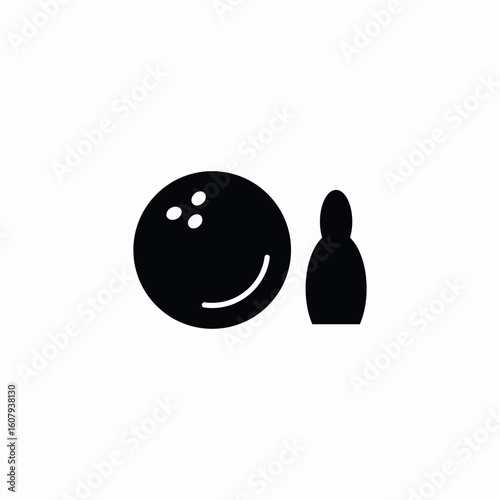 play bowling icon sign vector
