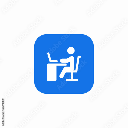 work desk table icon sign vector