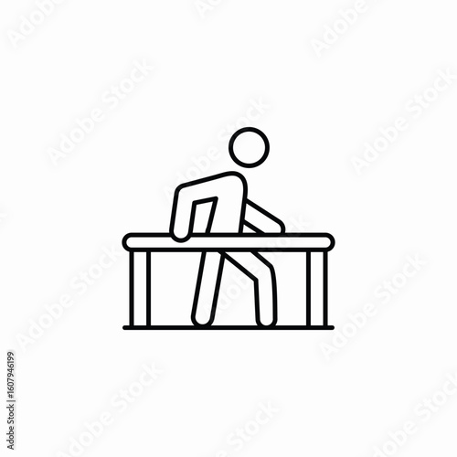 assistance fence icon sign vector