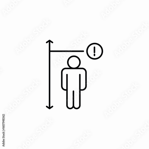 height limit icon sign vector