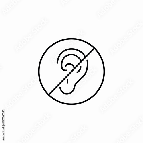 hearing disability icon sign vector